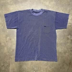 Vintage 90s Camel Navy Texture Pocket T-Shirt